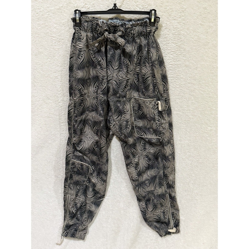 Free People FP Movement Women's XS Spring Trekker‎ Cargo Pants Black Swirl